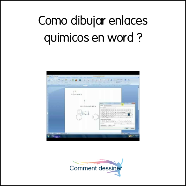 Como dibujar enlaces quimicos en word